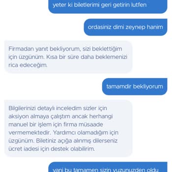 Onayım Olmadan Biletlerim Açığa Alındı, Mağdur Oldum