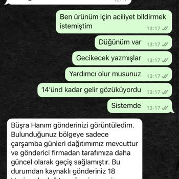 Teslimat Sorunu Düğün Hazırlığımı Aksattı