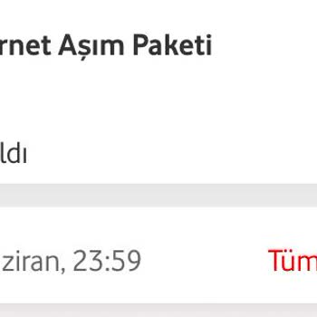 Vodafone Hediye İnternet Yerine Kendi Paketimden İnternet Yedi