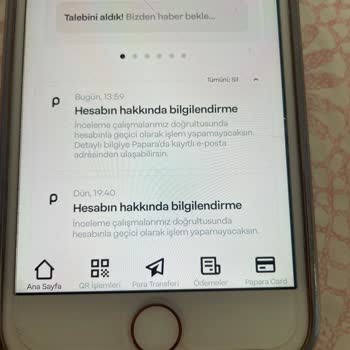 Papara Kartım İnceleme Nedeniyle Kullanıma Kapatıldı, Bilgilendirme ve Çözüm Bekliyorum