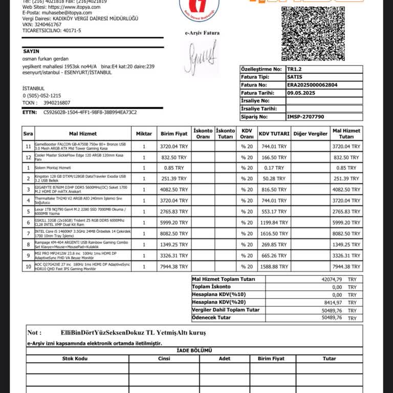 1.5 Ayda Tamamlanmayan Klavye İade Süreci