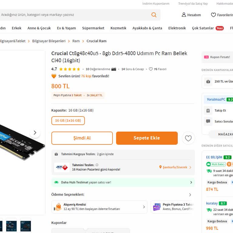 Trendyol'da Eksik Ürün Ve Kampanya Mağduriyeti