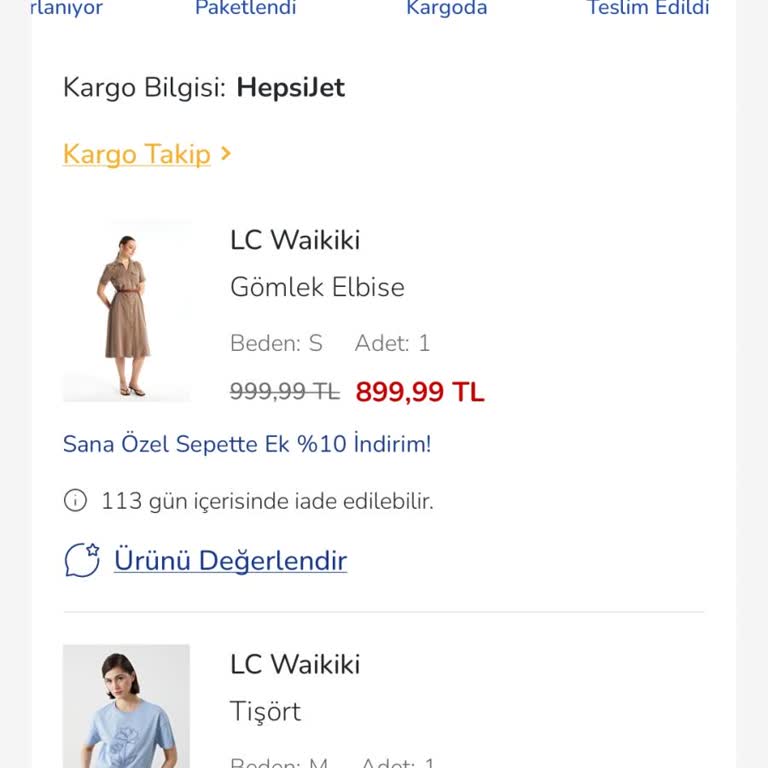 LCW'den Aldığım Elbisenin Kalitesizliği Ve Kemersiz Gönderimi Hayal Kırıklığı Yarattı