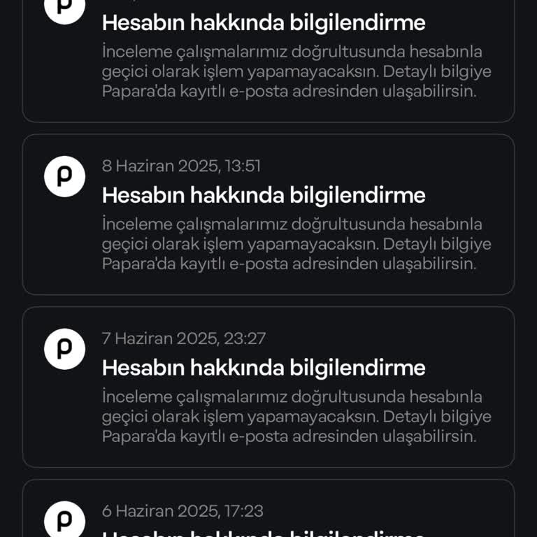 Papara Hesabım İnceleme Altında, Mağduriyet Yaşıyorum