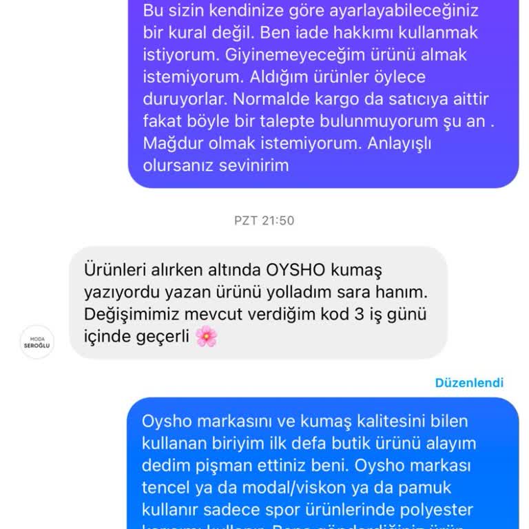 Yasal İade Hakkım Reddedildi, Fatura Da Gönderilmedi