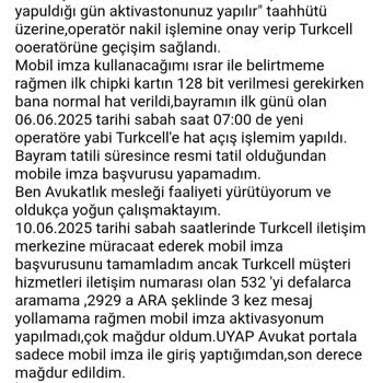 Turkcell'e Geçiş Sonrası Mobil İmza Aktivasyonu Gecikmesi Mağduriyet Yarattı
