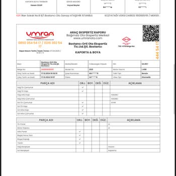 Ekspertiz Raporundaki Hatalı Bilgilendirme Nedeniyle Maddi Zarara Uğradım