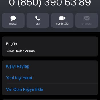 08503906375 Farklı Numaralardan Sürekli Arıyorlar