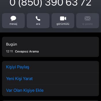 08503906375 Farklı Numaralardan Sürekli Arıyorlar