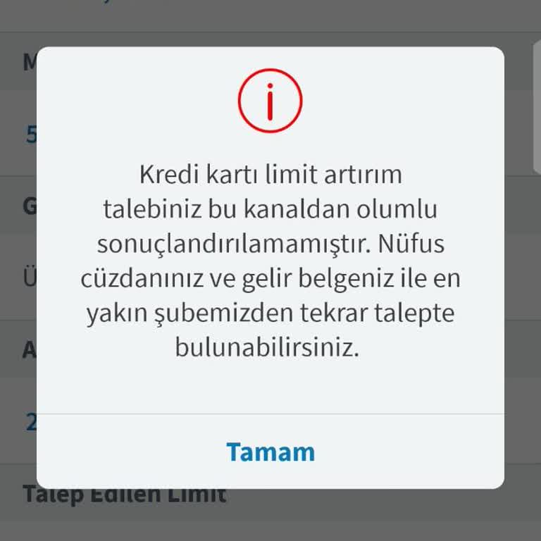 Kredi Kartı Limitimi Eski Seviyesine Çıkaramıyorum