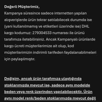 Kusurlu Kask İçin Değişim Talebinde Kargo Ücreti Ve İletişim Sorunu