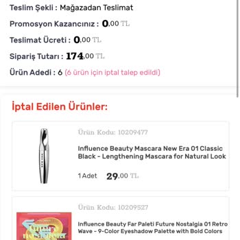 Siparişim Bilgilendirme Yapılmadan İptal Edildi Ürünlerimi İstiyorum