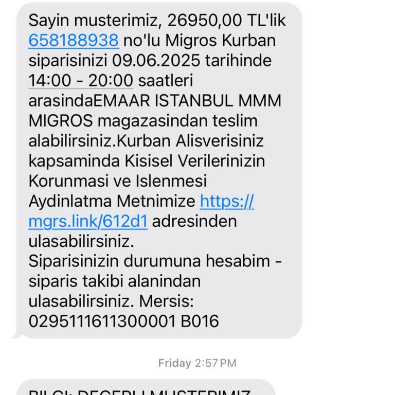 Migros Emaar AVMden Alınan Kurbanın Kalitesizliği Ve Belirsiz Teslimat Süreci