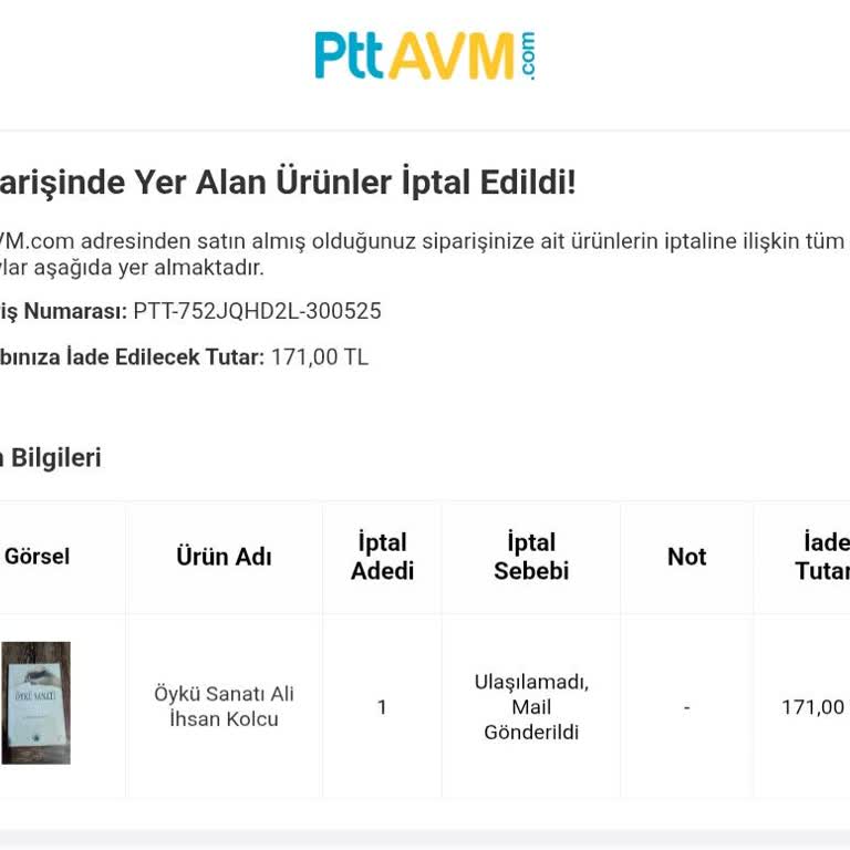 Kitap Siparişim Habersizce İptal Edildi, Mağdur Oldum!