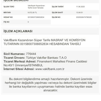 Haksız Kazandıran Tarife Ücreti Kesintisi Ve İade Talebi