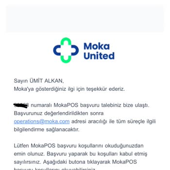 Moka United POS Başvuruma 75 Gün Sonra Sebebsiz Red Ve İletişimsizlik