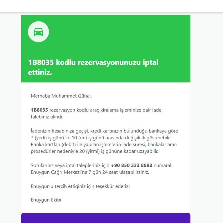 Araç Kiralama İptali Sonrası Encüzdan Bakiyesinin İade Edilememesi Ve Mağduriyet