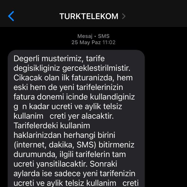 Türk Telekom Tarife Değişikliğinde Haksız Fatura Yansıtıldı