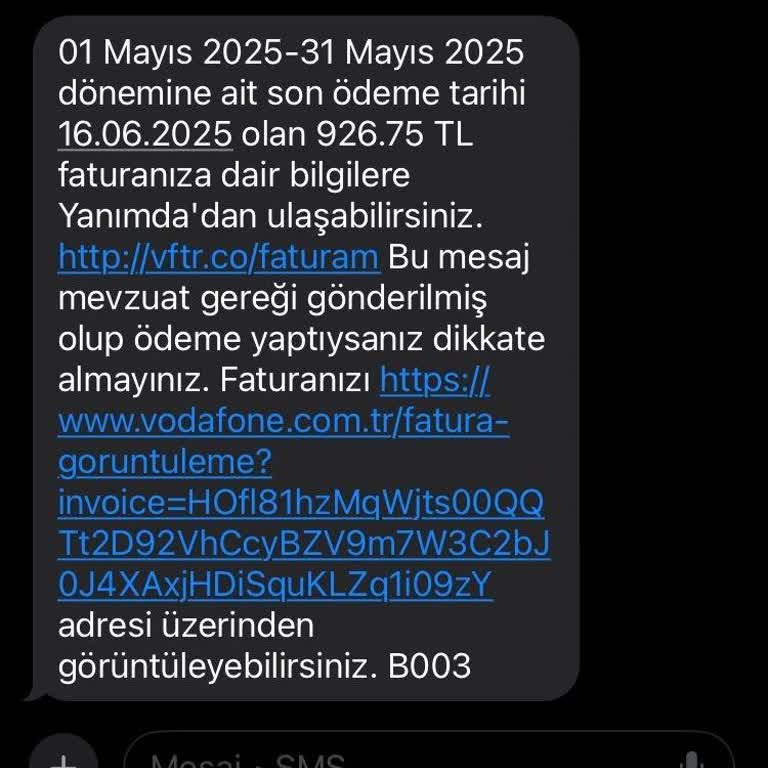 Vodafone Hat Taşıma Sonrası Çekim Ve Fatura Mağduriyeti