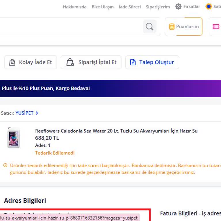 Pazarama'da Ürün Siparişi İptali Ve Şeffaf Olmayan Satıcı Değişikliği