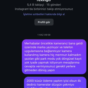 Kullanılmış Ve Arızalı Araç Kamerası İçin İade Ve Destek Sorunu