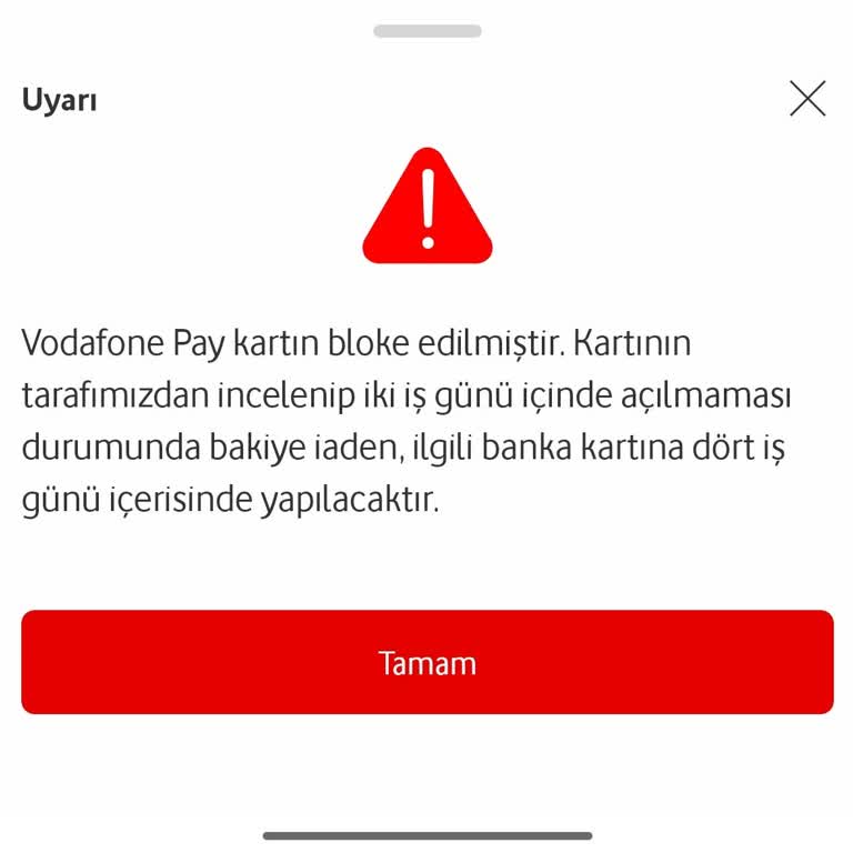 Vodafone Pay Hesabım Sebepsiz Yere Bloke Edildi, Müşteri Hizmetleri Çözüm Sunmuyor