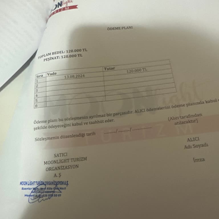 Moonlight Turizm'den Aldığım Tatil Paketinde İletişim Ve Hizmet Sorunu