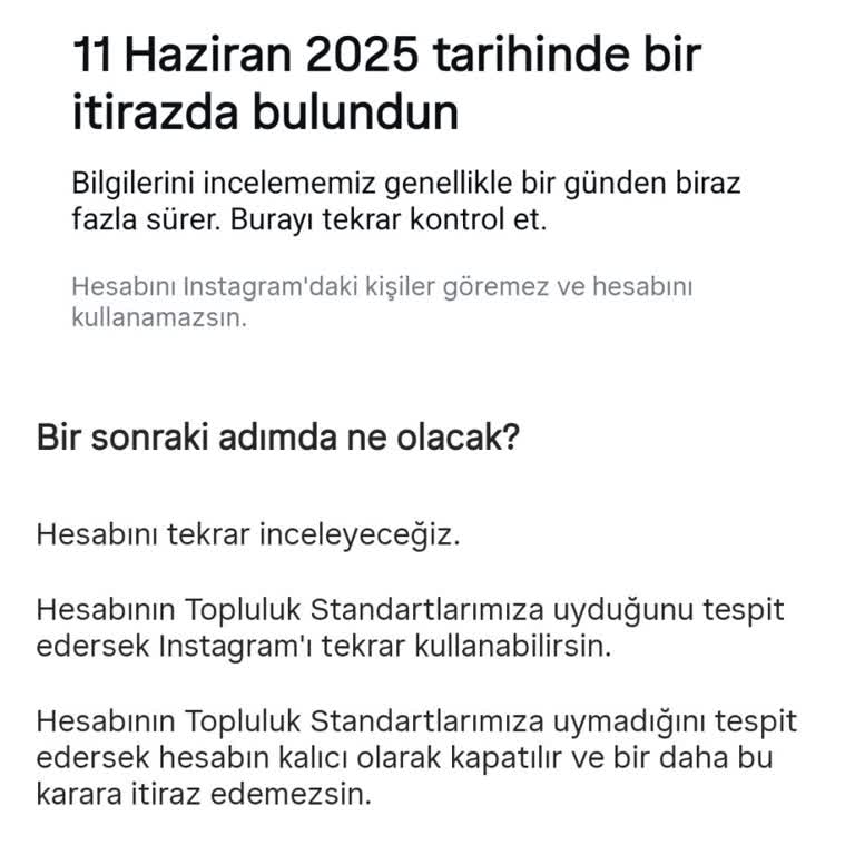 Instagram Haksız Yere Askıya Alınan Hesabımın Acil Açılmasını İstiyorum