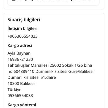 Ürünümün Durumu Hakkında Bilgi Alamıyorum