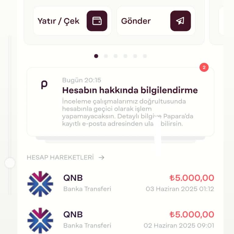 Papara Hesabımın İnceleme Altında Olması Nedeniyle Mağduriyet Yaşıyorum