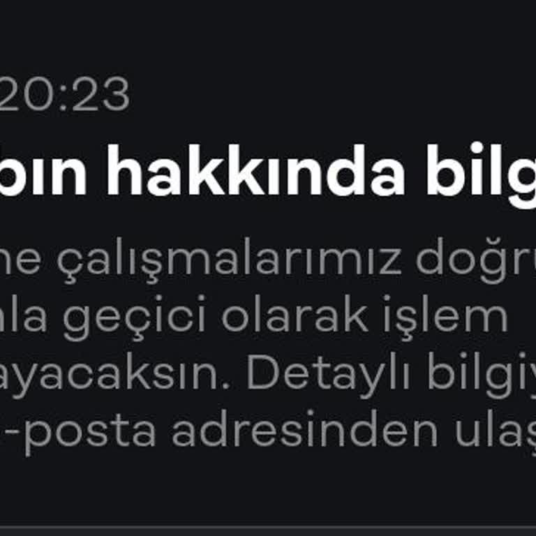 Papara Hesabımda Yaşadığım Kullanım Kısıtlaması Nedeniyle Mağduriyet