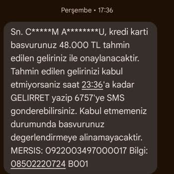 Bilgim Dışında Kredi Kartı Gönderildi, Hesabım Bloke Edildi!