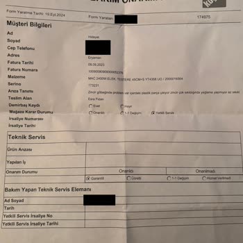 Koçtaş'tan Aldığım Elektrikli Testere Sorunum Çözülmedi