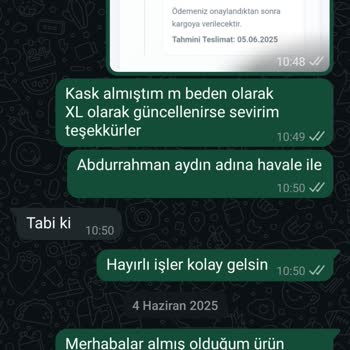 Sipariş Verdiğim Kask Teslim Edilmedi İletişim Kurulamıyor