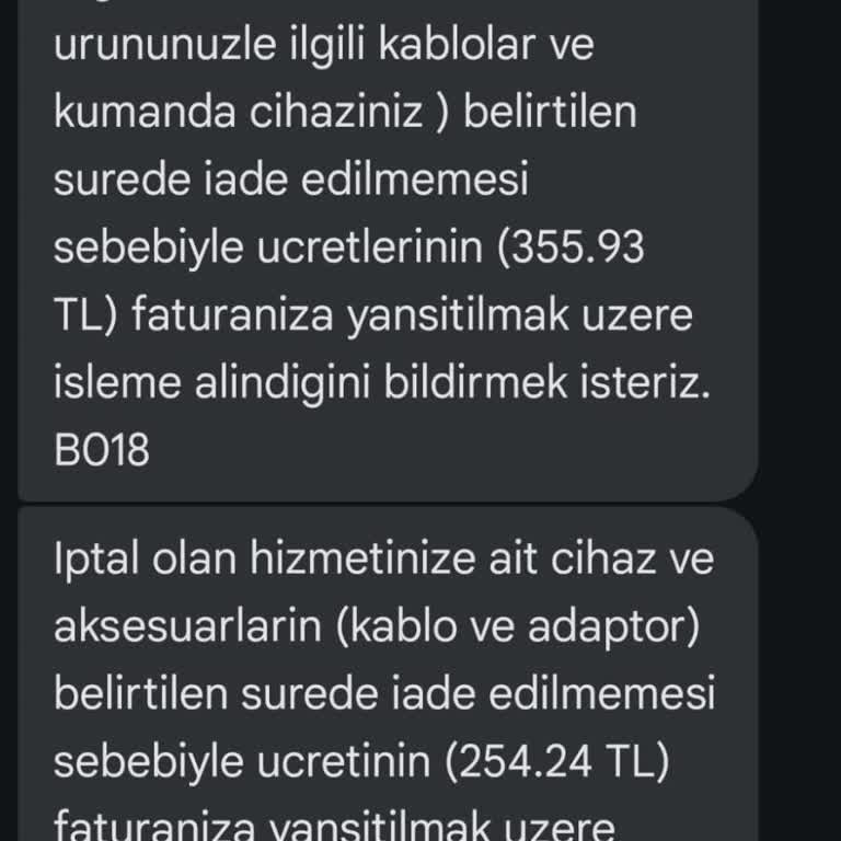 Zamanında İade Edilen Cihazlar İçin Haksız Ücret Yansıtıldı
