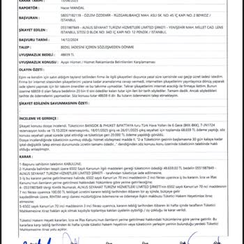 Tur Ücretimizin İadesi Bir Yıldır Yapılmadı