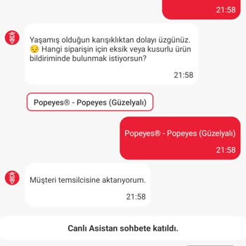Popeyes Siparişlerinde Sürekli Eksik Ve Sorunlu Ürün Teslimatı