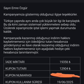 İndirimli Alışverişte Eksik Teslimat Ve Geçersiz Hediye Çeki Sorunu