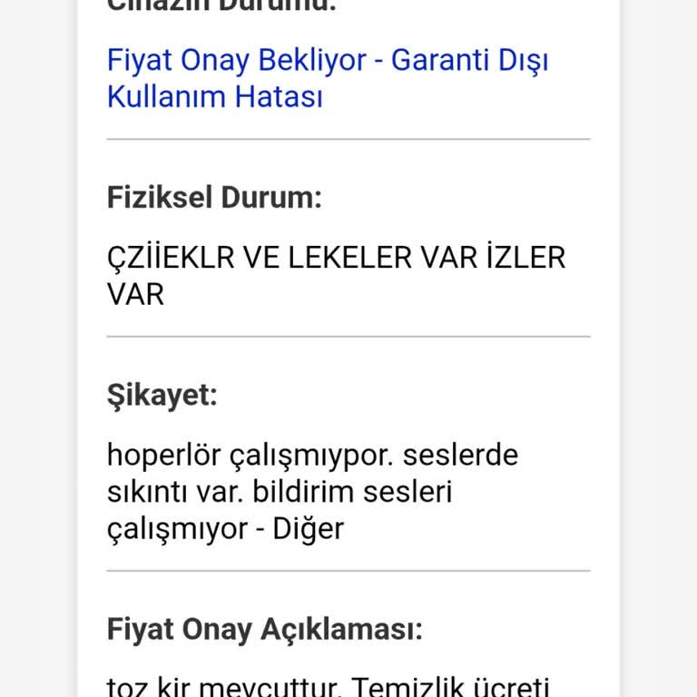 Garanti Kapsamındaki Telefona Haksız Ücret Talebi Ve Mağduriyet