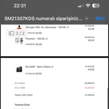 Sipariş Verdiğim Parfümler Yerine Alakasız Ürünler Gönderildi