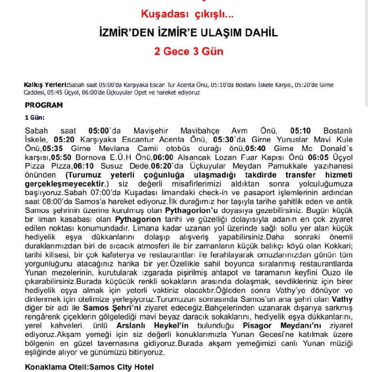 Eksik Bilgilendirme Ve Organizasyon Sorunları Tatilimizi Olumsuz Etkiledi