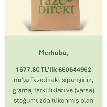 Tazedirekt Siparişim Üçüncü Kez Yanlış Adrese Teslim Edildi Müşteri Hizmetleri Yardımcı Olmuyor