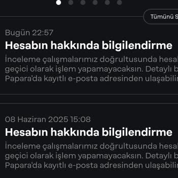 Papara Hesabım İncelemede, İşlemlerimi Gerçekleştiremiyorum