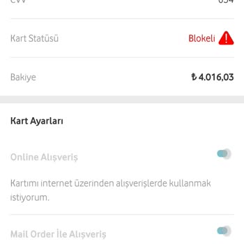 Vodafone Pay Kartımın Blokesi Bir Türlü Kaldırılmıyor