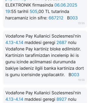 Vodafone Pay Kartımın Blokesi Bir Türlü Kaldırılmıyor