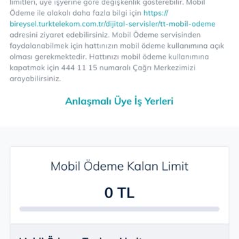 Operatör Hizmetlerinde Çekim ve Limit Sorunları Hakkında Şikayet