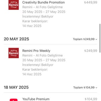 Remini Uygulamasında Haksız Abonelik Ücretleriyle Karşılaştım