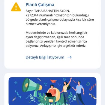 Sürekli Planlı Çalışmalar Nedeniyle Sık Sık İnternet Kesintisi Yaşıyorum