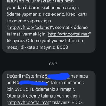 Faturamın Son Ödeme Tarihi Gelmeden Hattım Kısıtlandı