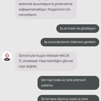 Vodafone Premium Yanımda Üyeliğinde Fazladan Ücret Tahsilatı Ve İletişim Sorunu